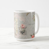 Paris Script Elegante Girly Vintag Eiffelturm Kaffeetasse (VorderseiteRechts)