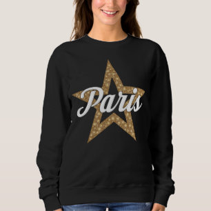 Paris Script mit Star (White Type) Sweatshirt