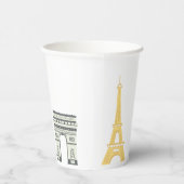Paris Sehenswürdigkeiten Party Cups Pappbecher (Rechts)