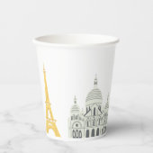Paris Sehenswürdigkeiten Party Cups Pappbecher (Vorderseite)