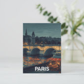 Paris Seine Postkarte (Stehend Vorderseite)