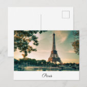 Paris Seine Postkarte (Vorne/Hinten)