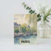 Paris Seine Postkarte (Stehend Vorderseite)