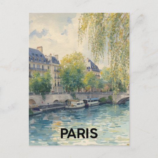 Paris Seine Postkarte (Vorderseite)