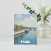 Paris Seine Postkarte (Stehend Vorderseite)
