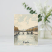 Paris Seine Postkarte (Stehend Vorderseite)