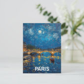 Paris Seine Postkarte (Stehend Vorderseite)