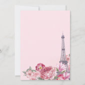 Paris She Said Oui France Brautparty Einladung (Rückseite)