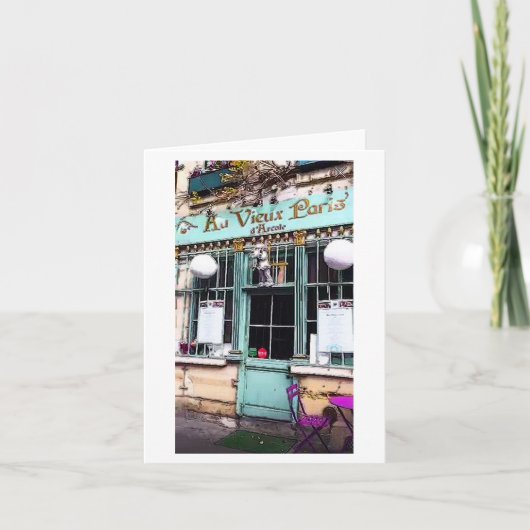 Paris Shop Front Travel Art Print Note Card Karte (Vorderseite)