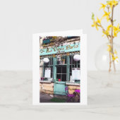 Paris Shop Front Travel Art Print Note Card Karte (Gelbe Blume)