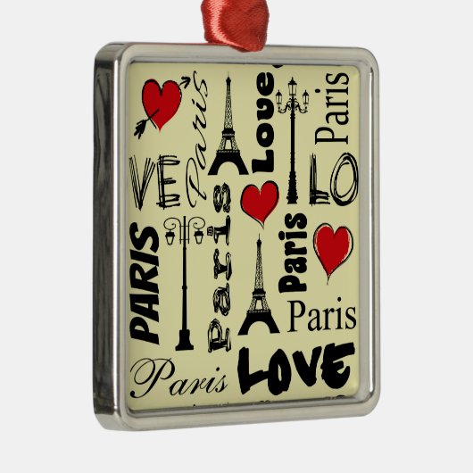 Paris Silbernes Ornament (Rechts)