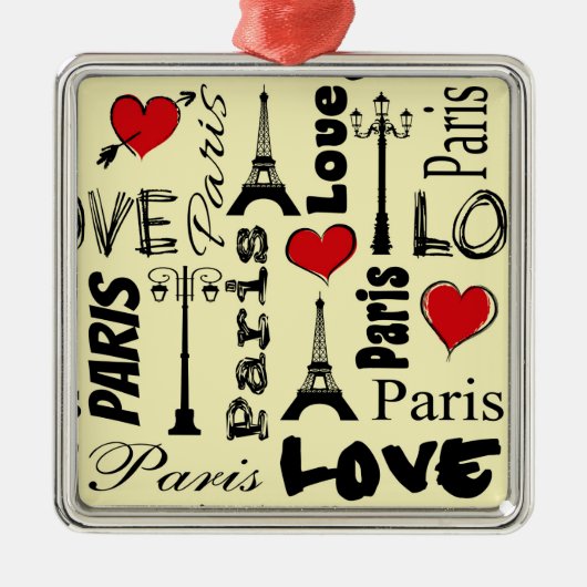 Paris Silbernes Ornament (Vorne)