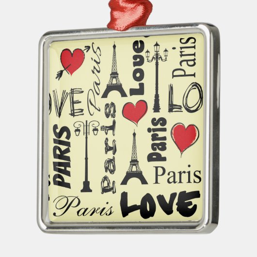 Paris Silbernes Ornament (Links)