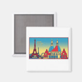 Paris Skyline 1 Magnet (Vorderseite/Rückseite)