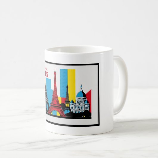 Paris Skyline 2 Kaffeetasse (VorderseiteRechts)