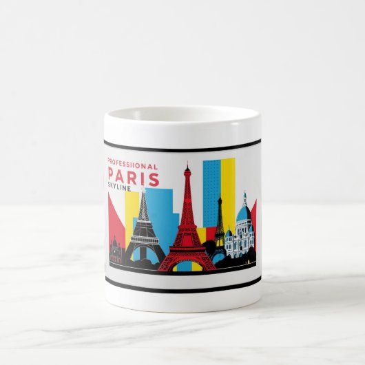 Paris Skyline 2 Kaffeetasse (Mittel)