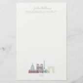Paris-Skyline Briefpapier (Vorderseite)