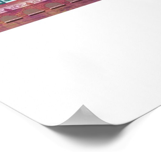 Paris Skyline Colored Gebäude Poster (Ecke)