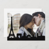 Paris Skyline Eiffel Tower Custom Foto Postkarte (Vorne/Hinten)