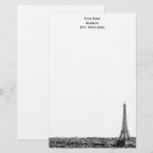 Paris Skyline Etched 01 Stationery Briefpapier (Vorne/Hinten)