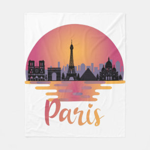 Paris Skyline - Frankreich Reisen Fleecedecke