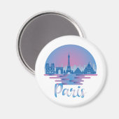Paris Skyline - Frankreich Reisen Magnet (Vorderseite/Rückseite)