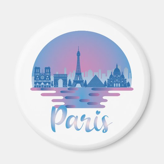 Paris Skyline - Frankreich Reisen Magnet (Vorne)