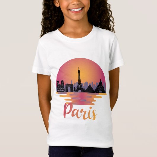 Paris Skyline - Frankreich Reisen T-Shirt (Vorderseite)