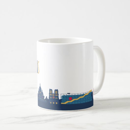Paris Skyline Kaffeetasse (VorderseiteRechts)