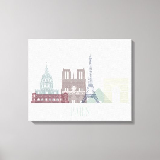 Paris Skyline Leinwanddruck (Vorderseite)
