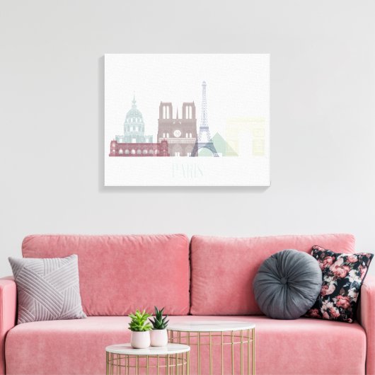 Paris Skyline Leinwanddruck (Insitu (Wohnzimmer))