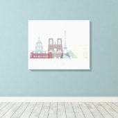 Paris Skyline Leinwanddruck (Insitu (Holzboden))