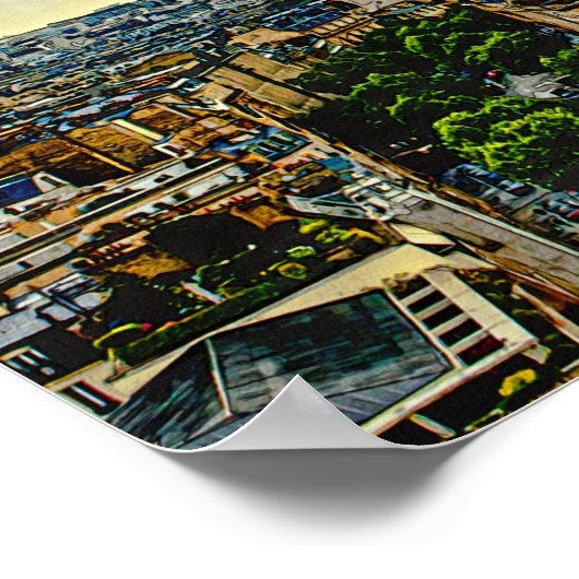 Paris Skyline mit Eiffelturm Poster (Ecke)