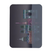 Paris Skyline Nachts Reflektionen Magnet (Vertikal)