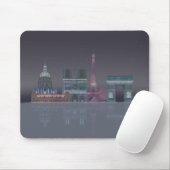 Paris Skyline Nachts Reflektionen Mousepad (Mit Mouse)