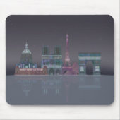 Paris Skyline Nachts Reflektionen Mousepad (Vorne)