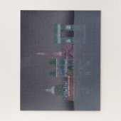 Paris Skyline Nachts Reflektionen Puzzle (Vertikal)