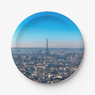 Paris Skyline Pappteller