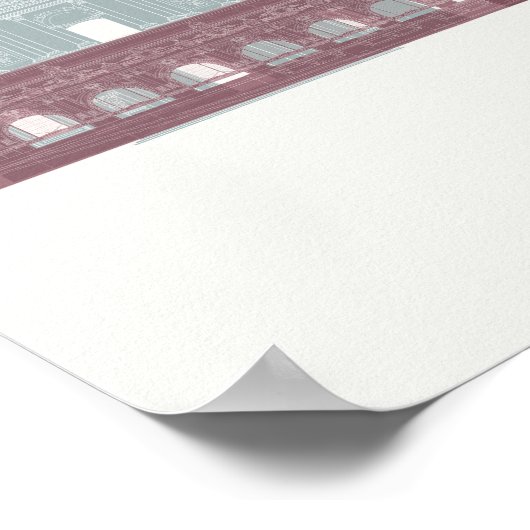 Paris Skyline Poster (Ecke)