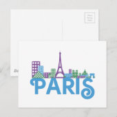 Paris Skyline Postkarte (Vorne/Hinten)