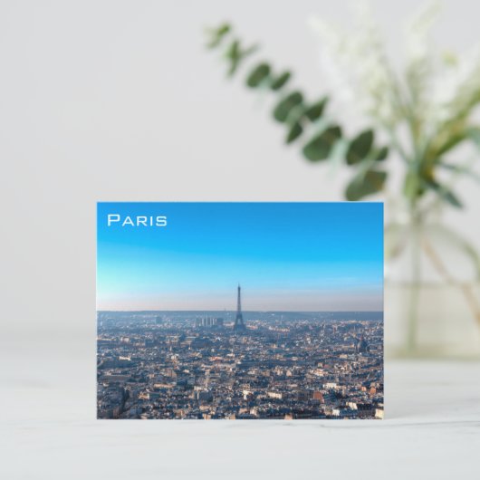 Paris Skyline Postkarte (Stehend Vorderseite)