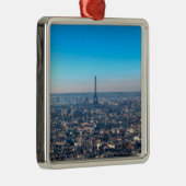 Paris Skyline Silbernes Ornament (Rechts)
