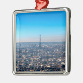 Paris Skyline Silbernes Ornament (Links)