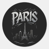 Paris Skyline Sticker (Vorderseite)