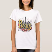 Paris Skyline T - Shirt - Design und Design (Vorderseite)