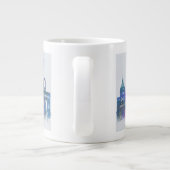 Paris Skyline - Watercolor Blue Jumbo-Tasse (Rückseite)