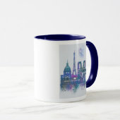 Paris Skyline - Watercolor Blue Tasse (VorderseiteRechts)