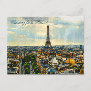Paris skyline with the Eiffel Tower Edit Postkarte