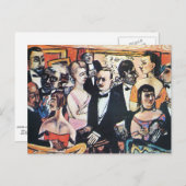 Paris Society, Kunst von Max Beckmann Postkarte (Vorne/Hinten)