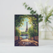 Paris Sommerpark Eiffelturm Postkarte (Stehend Vorderseite)